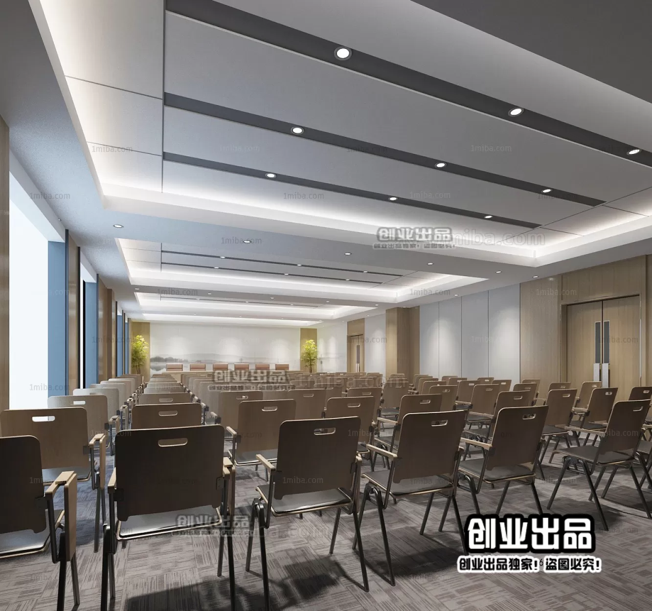 3D SCHOOL INTERIOR (VRAY) – LECTURE HALL 3D SCENES – 063
