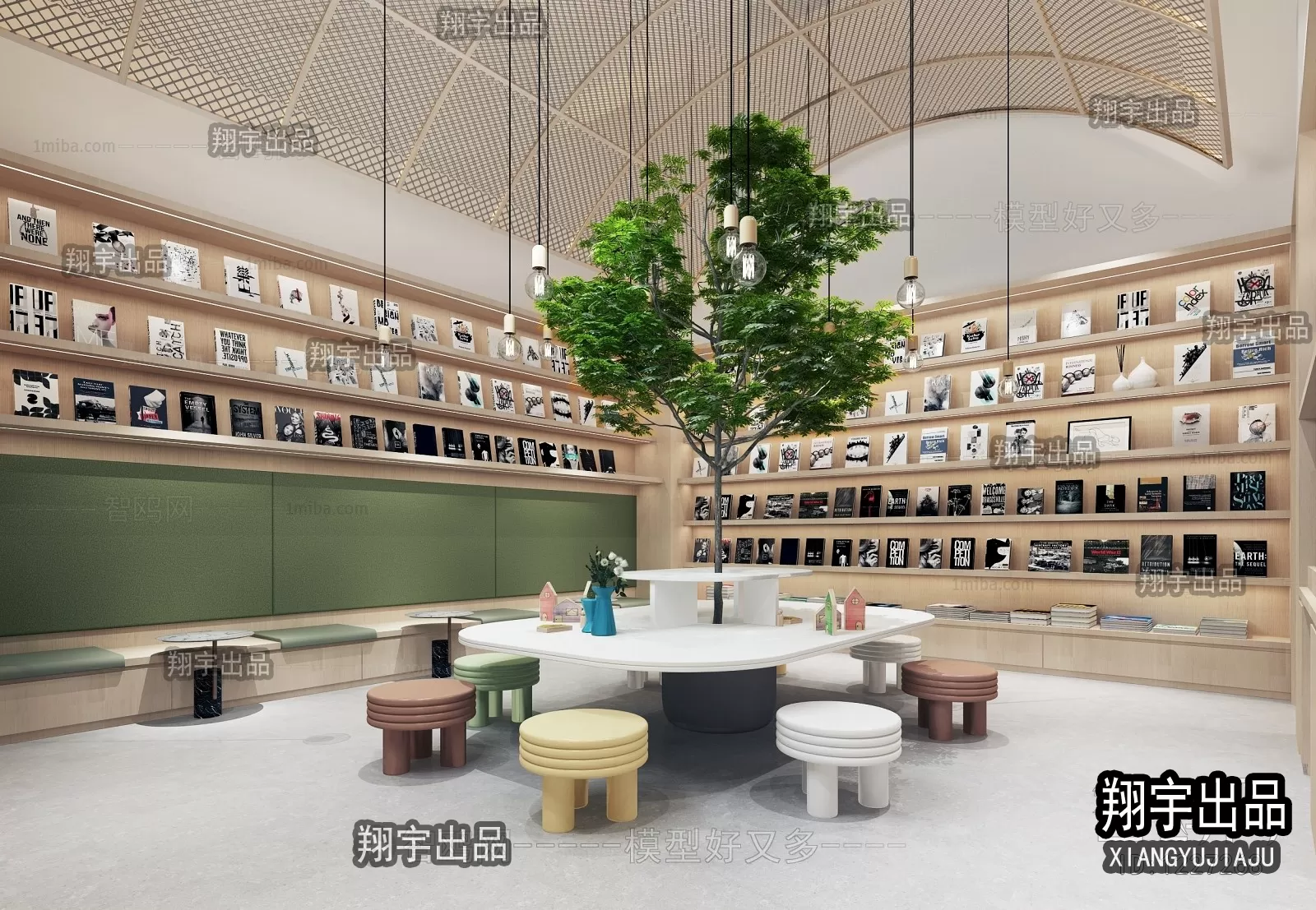 3D SCHOOL INTERIOR (VRAY) – LIBRARY 3D SCENES – 008
