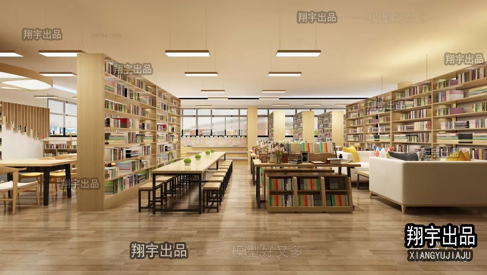 3D SCHOOL INTERIOR (VRAY) – LIBRARY 3D SCENES – 020