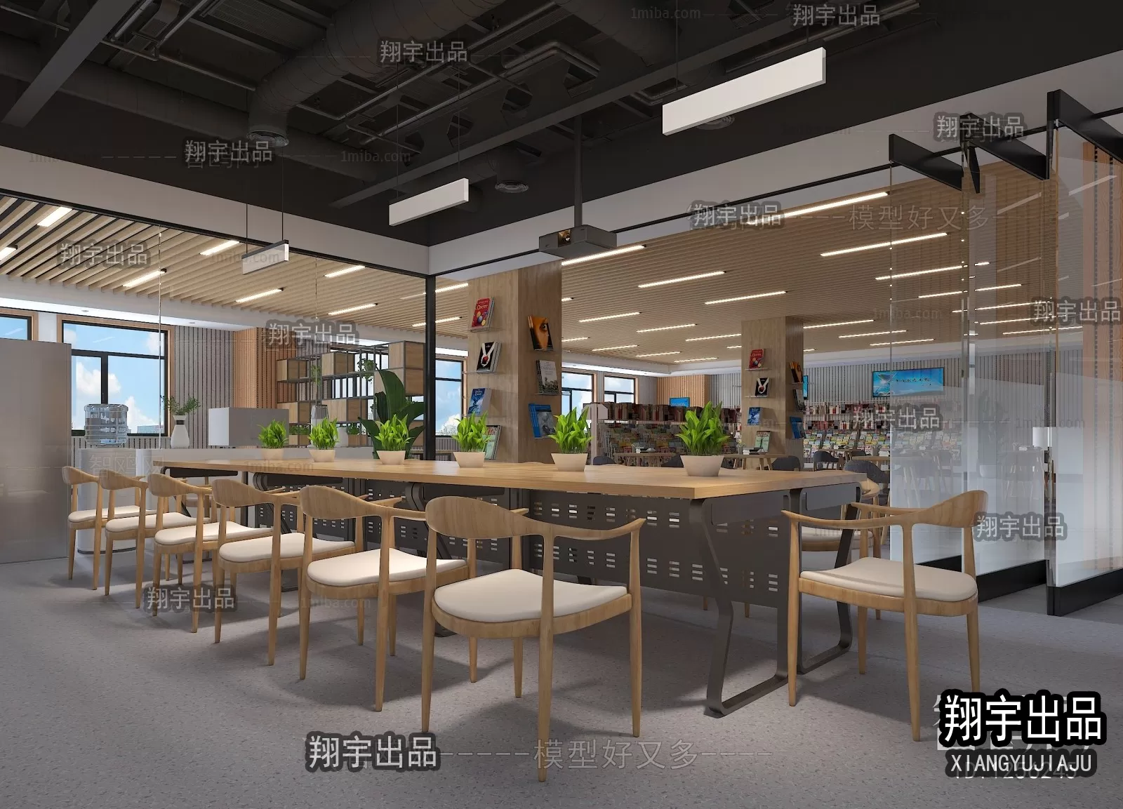 3D SCHOOL INTERIOR (VRAY) – LIBRARY 3D SCENES – 023