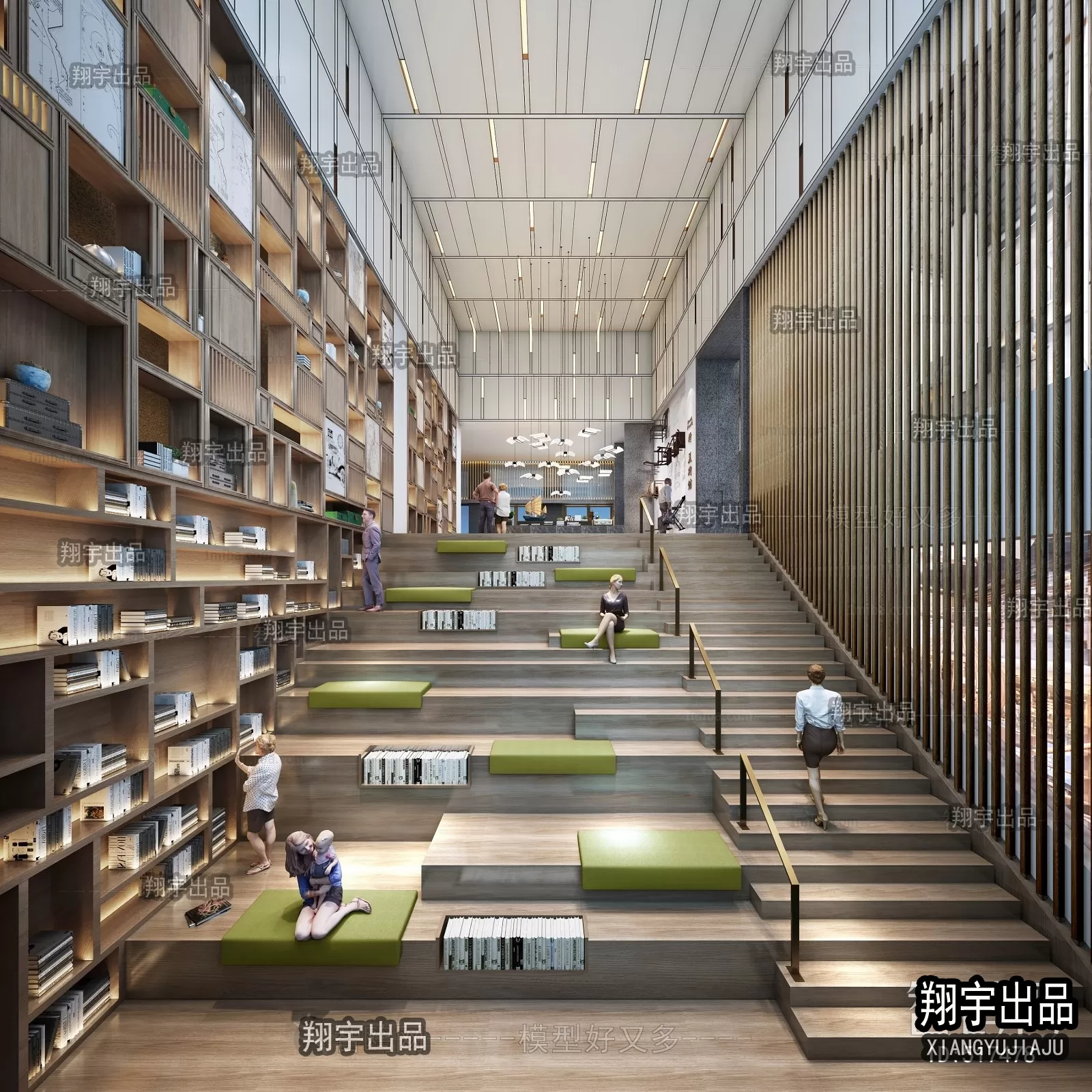 3D SCHOOL INTERIOR (VRAY) – LIBRARY 3D SCENES – 027