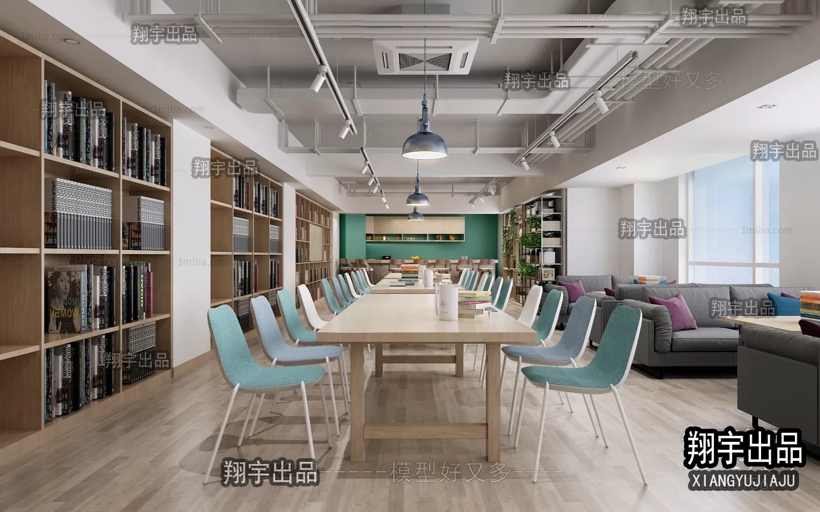 3D SCHOOL INTERIOR (VRAY) – LIBRARY 3D SCENES – 028