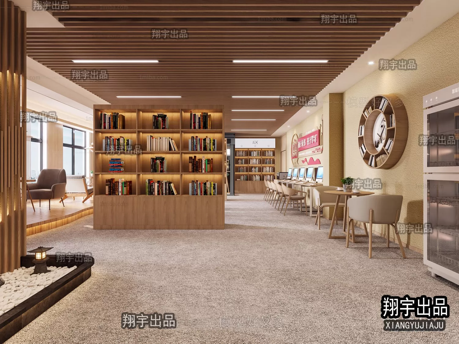 3D SCHOOL INTERIOR (VRAY) – LIBRARY 3D SCENES – 033