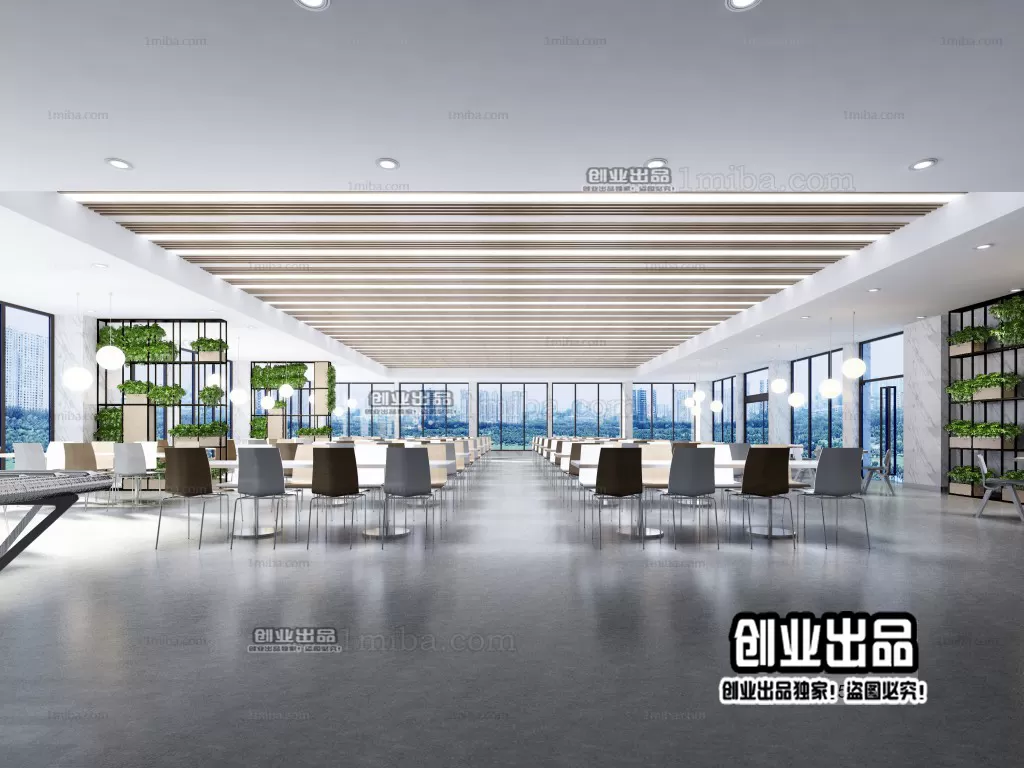 3D SCHOOL INTERIOR (VRAY) – CANTEEN 3D SCENES – 003