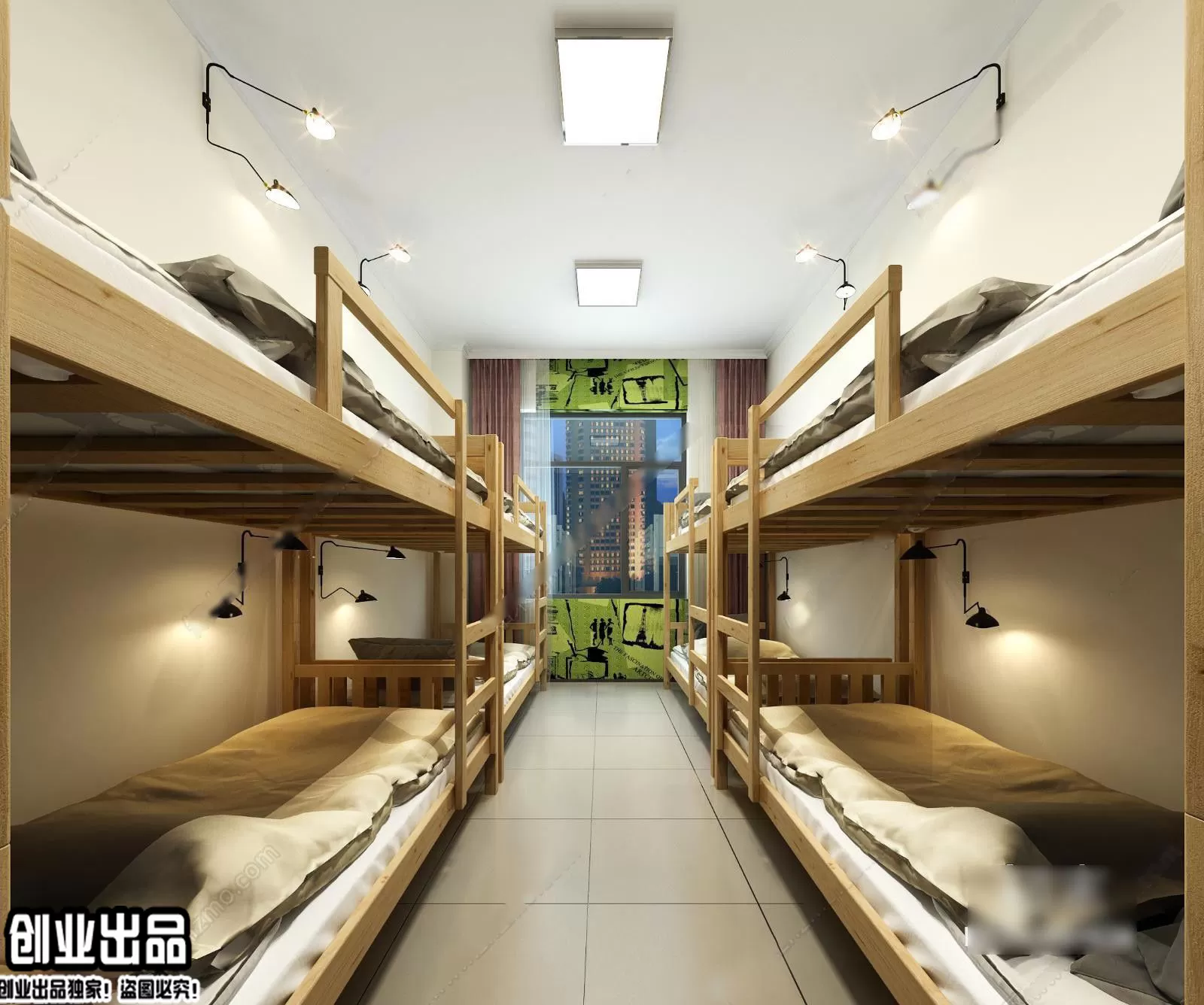 3D SCHOOL INTERIOR (VRAY) – DOMITORY 3D SCENES – 011