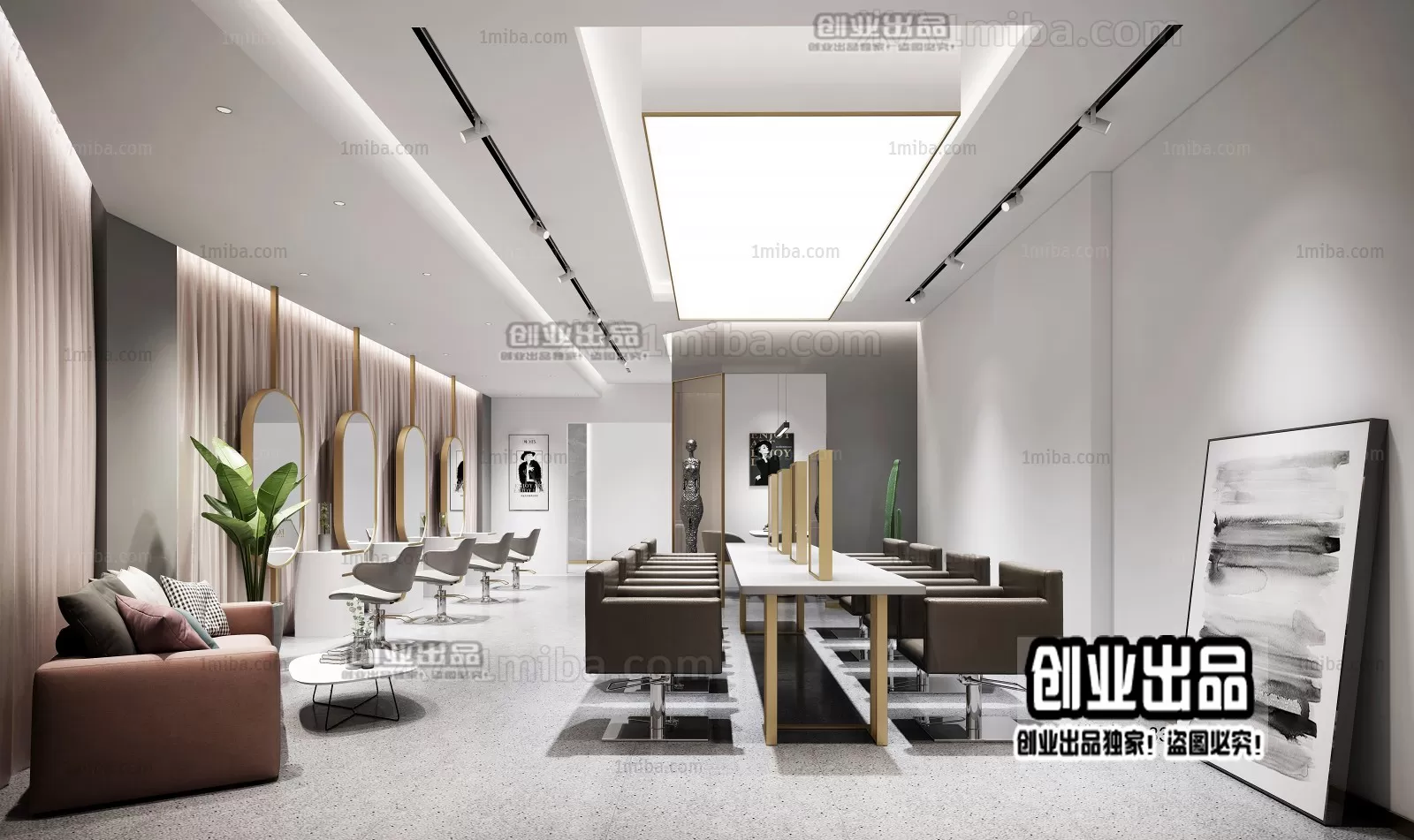 HAIR SALON – 3D SCENES – VRAY RENDER – 010