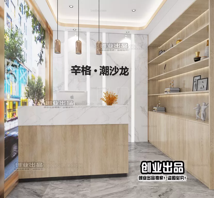 HAIR SALON – 3D SCENES – VRAY RENDER – 014