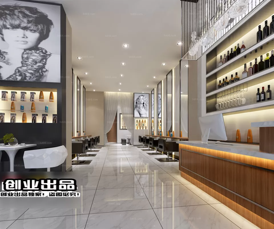 HAIR SALON – 3D SCENES – VRAY RENDER – 018