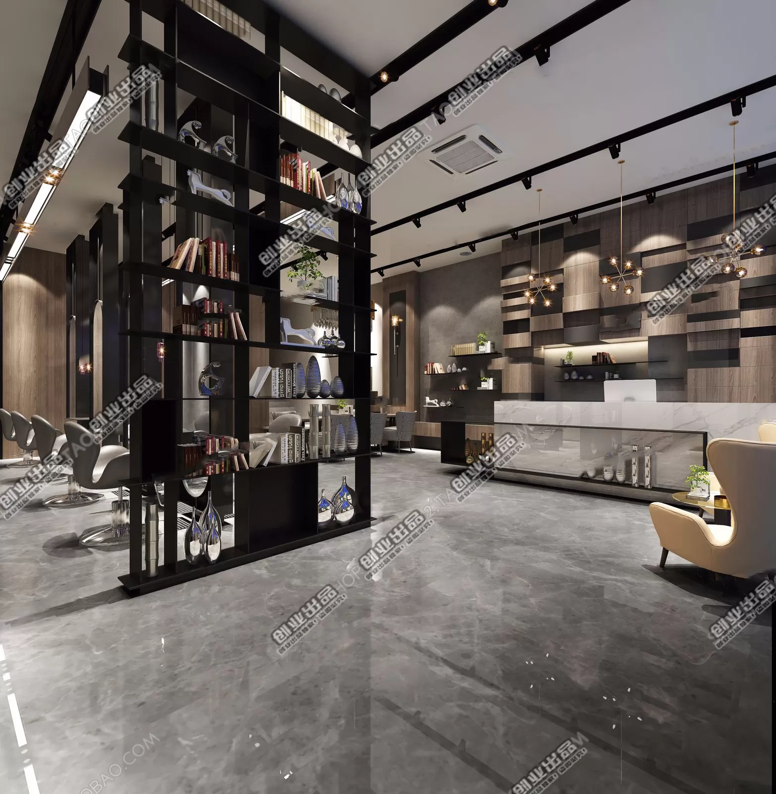 HAIR SALON – 3D SCENES – VRAY RENDER – 028