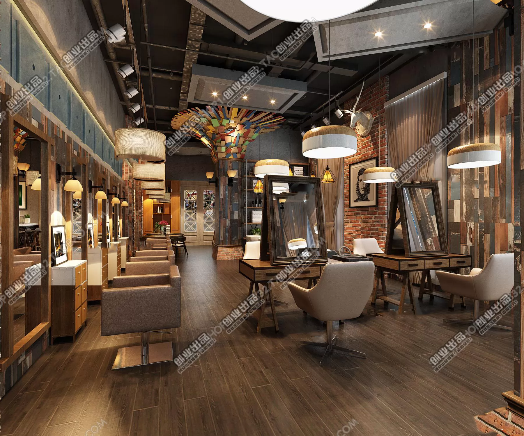 HAIR SALON – 3D SCENES – VRAY RENDER – 029