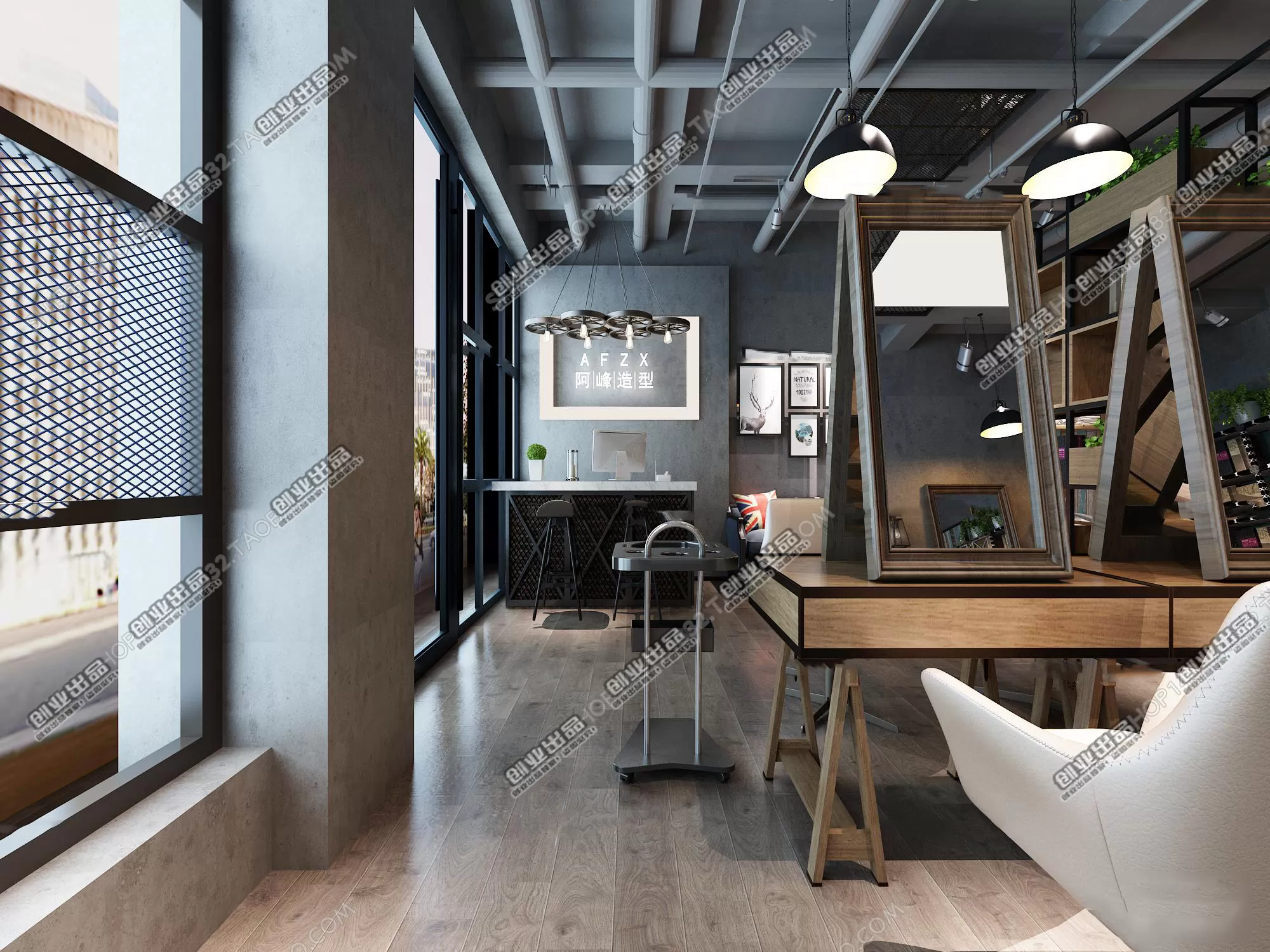 HAIR SALON – 3D SCENES – VRAY RENDER – 030