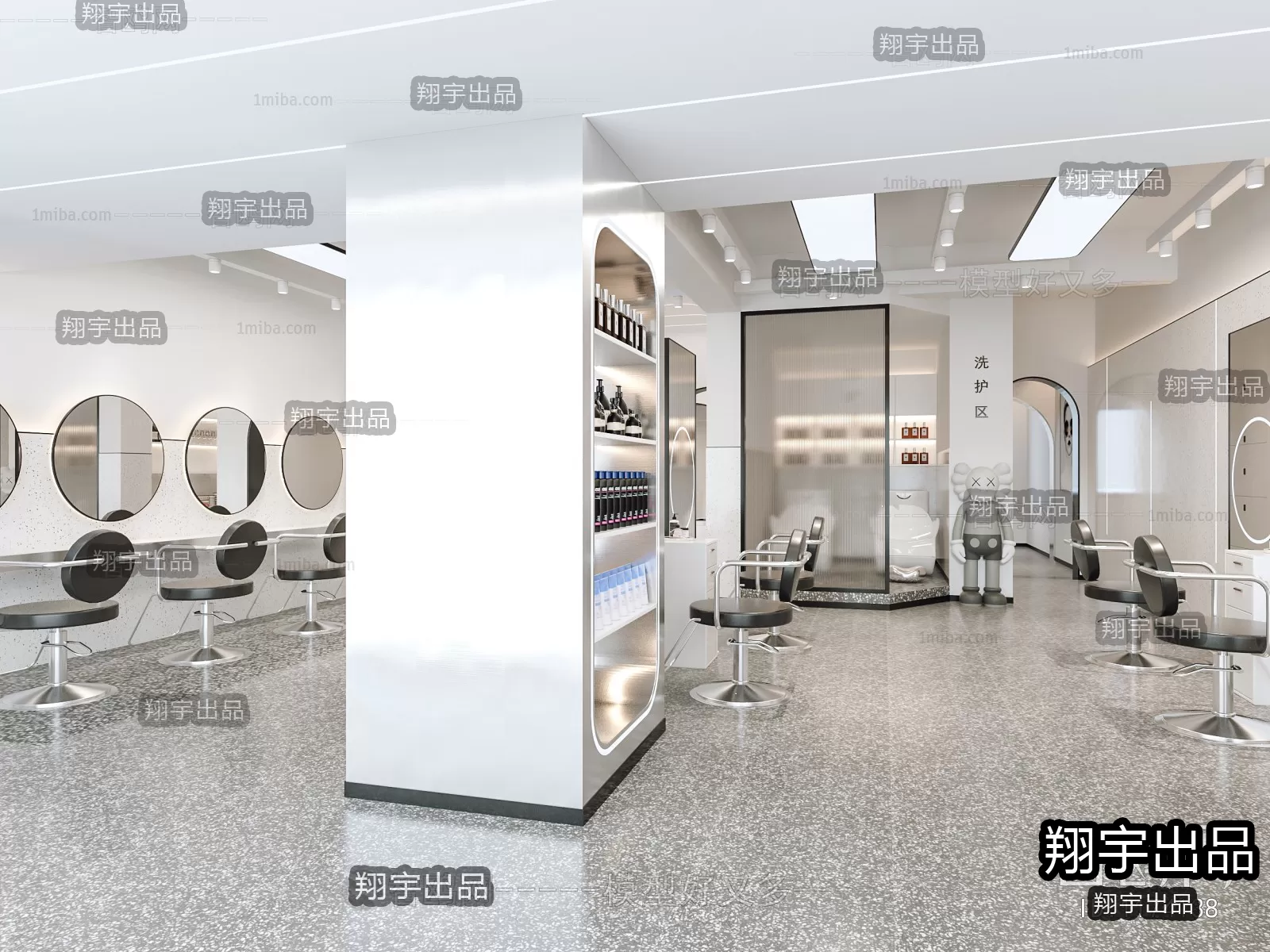 HAIR SALON – 3D SCENES – VRAY RENDER – 034