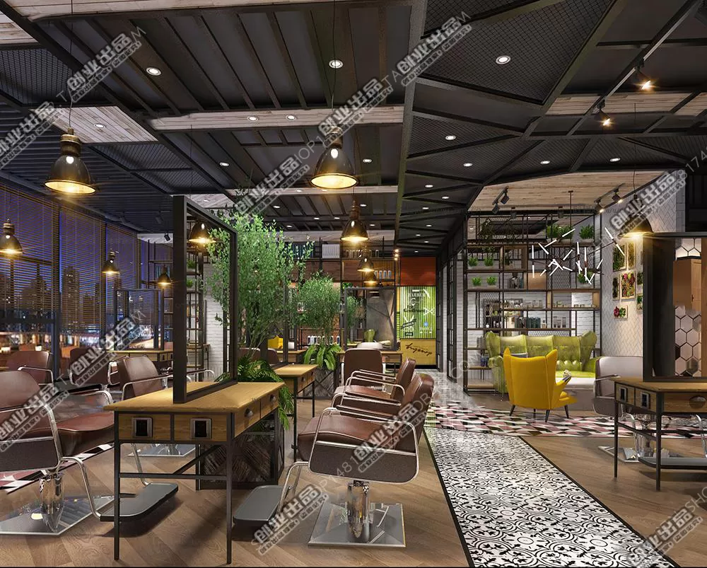 HAIR SALON – 3D SCENES – VRAY RENDER – 053