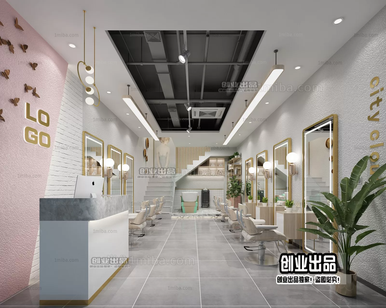 HAIR SALON – 3D SCENES – VRAY RENDER – 060