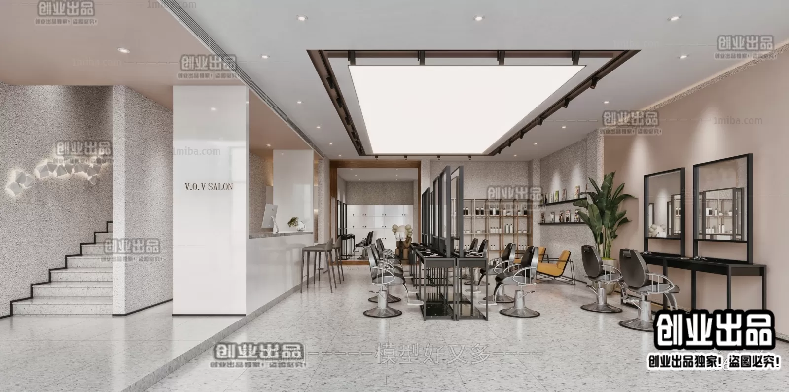 HAIR SALON – 3D SCENES – VRAY RENDER – 065