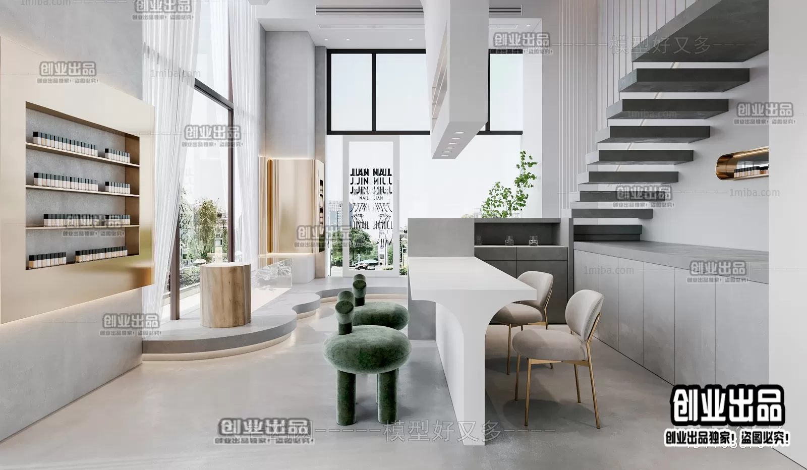 NAILS SALON – 3D SCENES – VRAY RENDER – 001