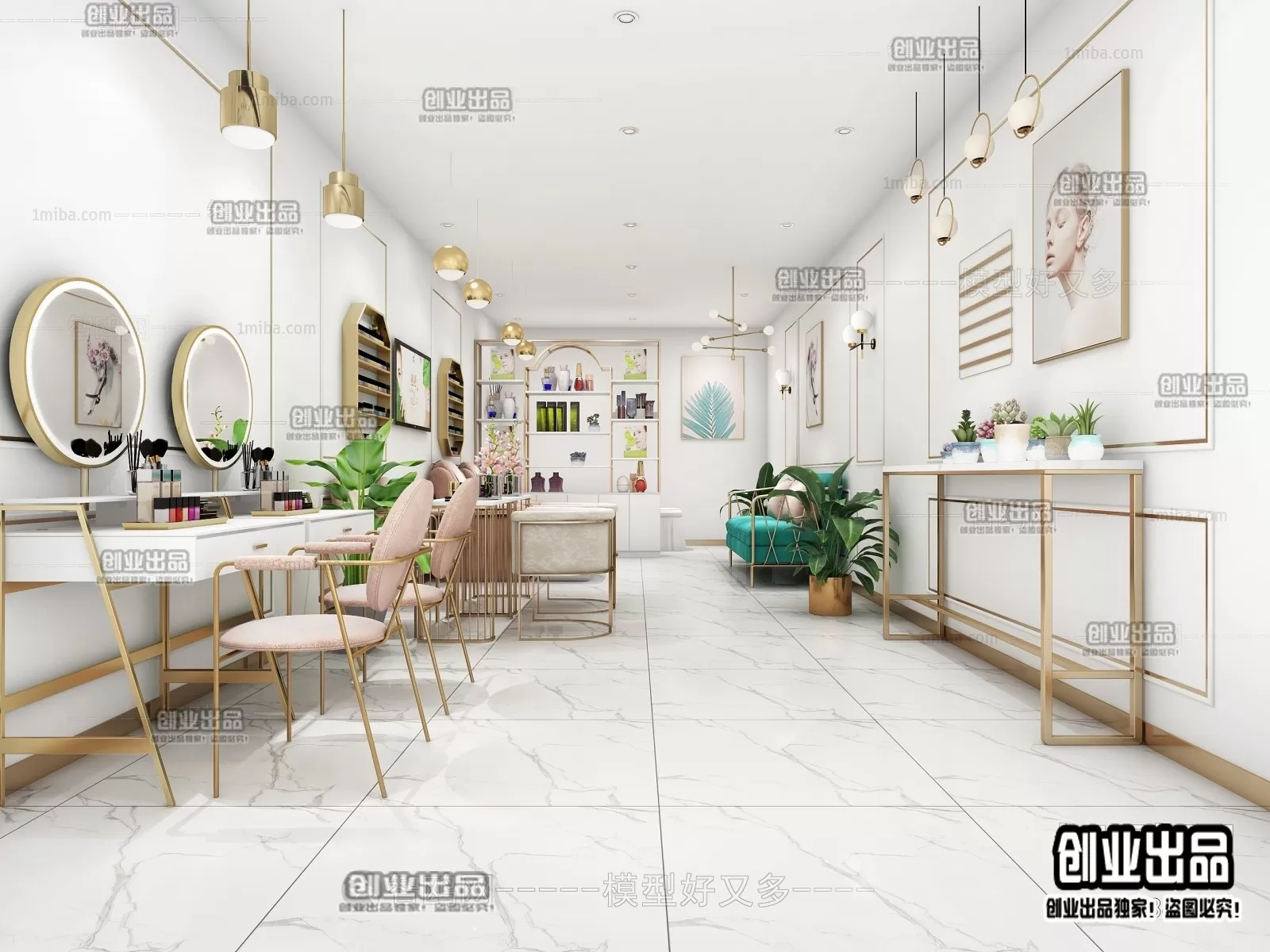 NAILS SALON – 3D SCENES – VRAY RENDER – 002
