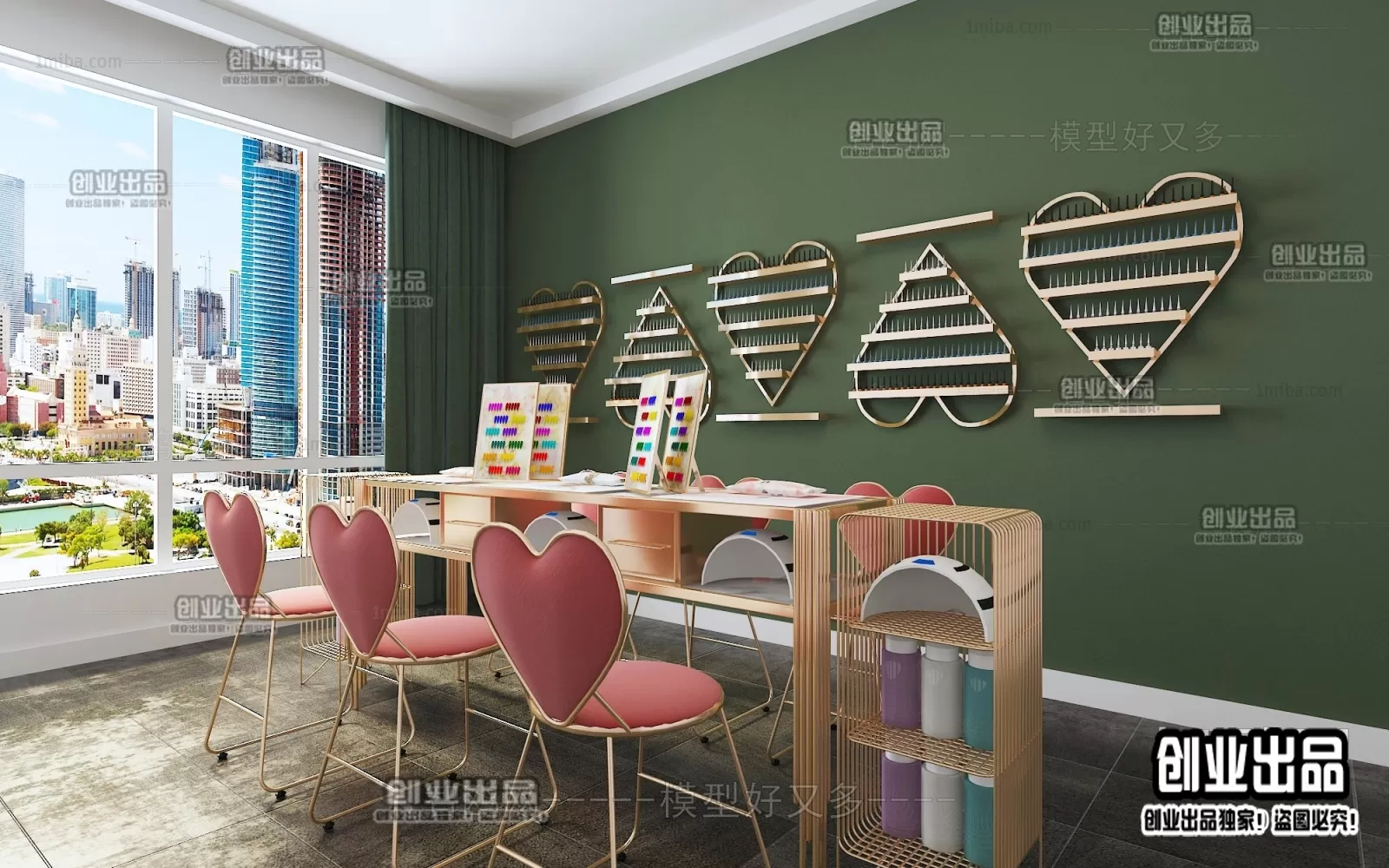NAILS SALON – 3D SCENES – VRAY RENDER – 003