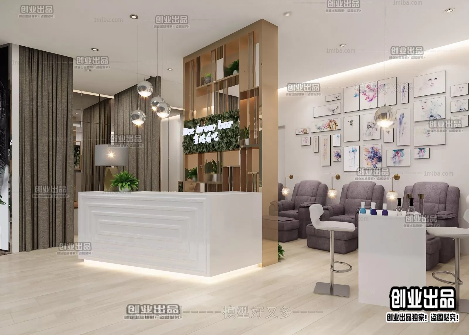 NAILS SALON – 3D SCENES – VRAY RENDER – 008