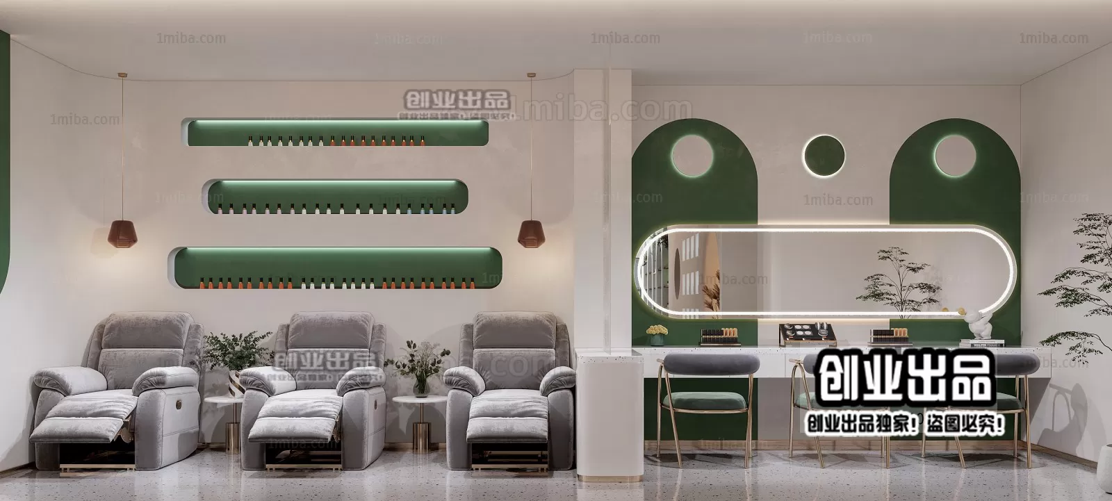 NAILS SALON – 3D SCENES – VRAY RENDER – 014