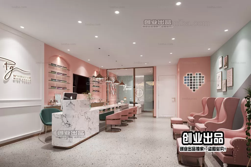 NAILS SALON – 3D SCENES – VRAY RENDER – 015