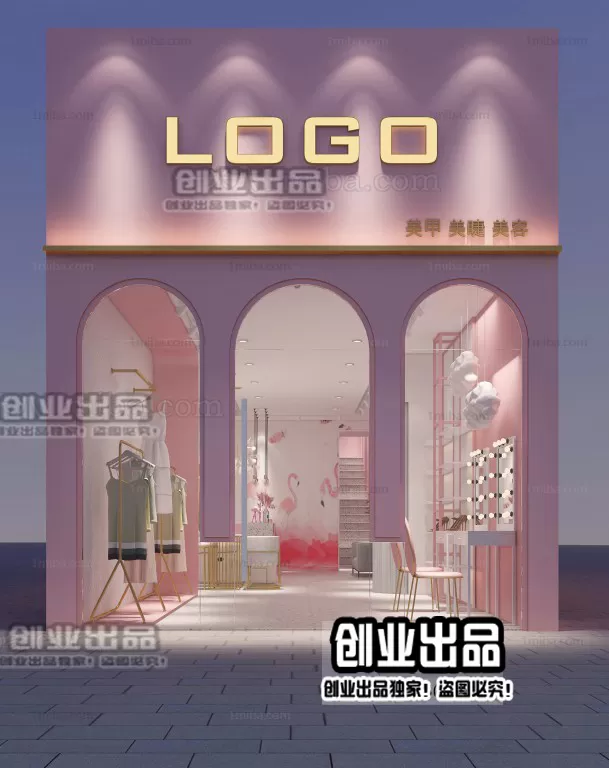 NAILS SALON – 3D SCENES – VRAY RENDER – 018