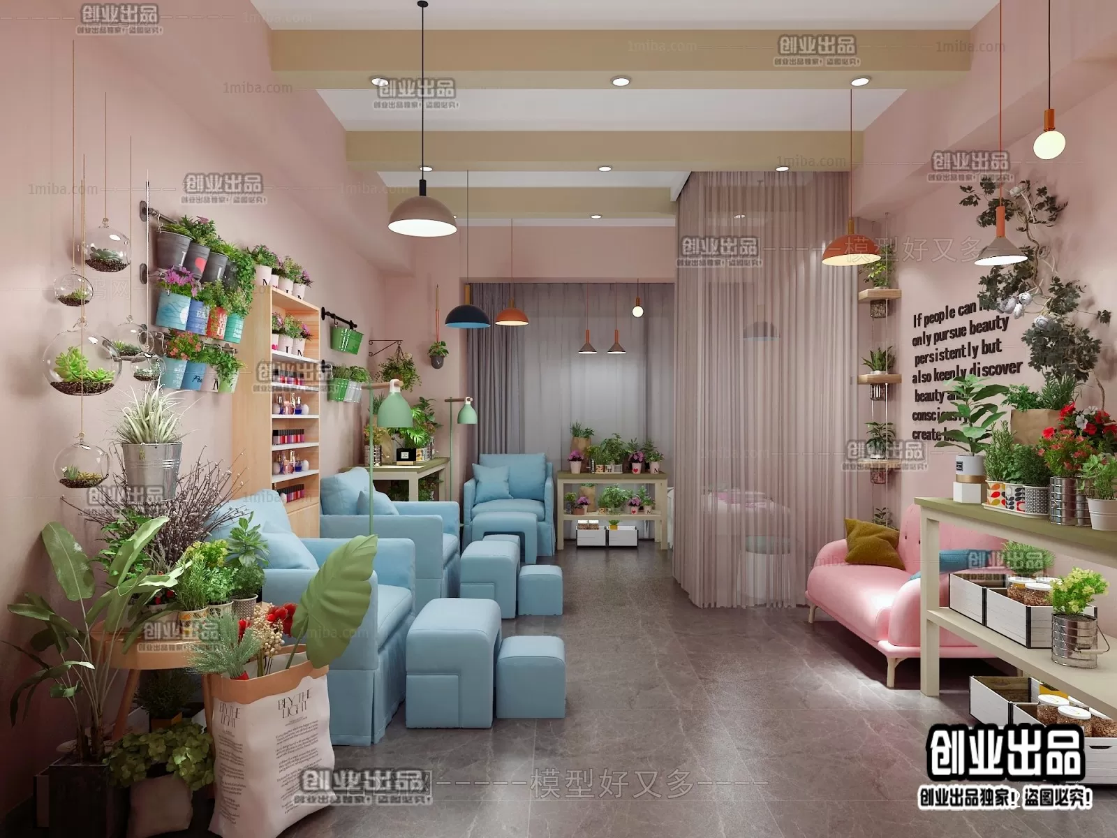 NAILS SALON – 3D SCENES – VRAY RENDER – 027