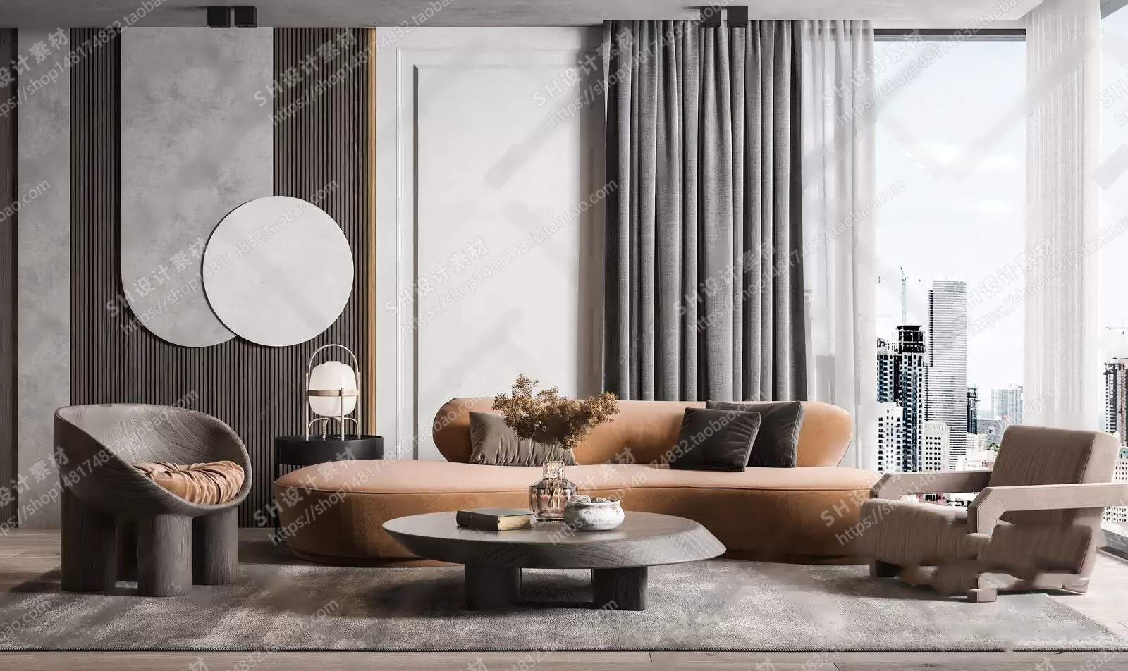 Curved Sofa 3D Models – 0020