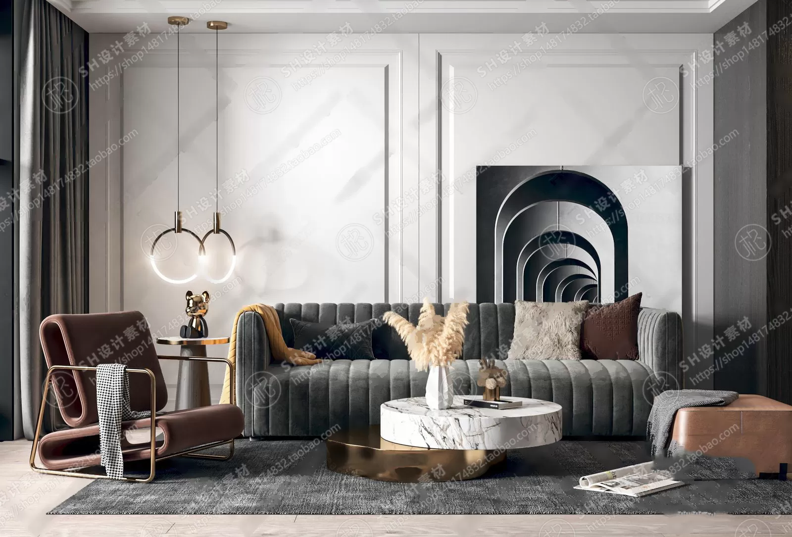 Modern Sofa – 3D Models – 0044