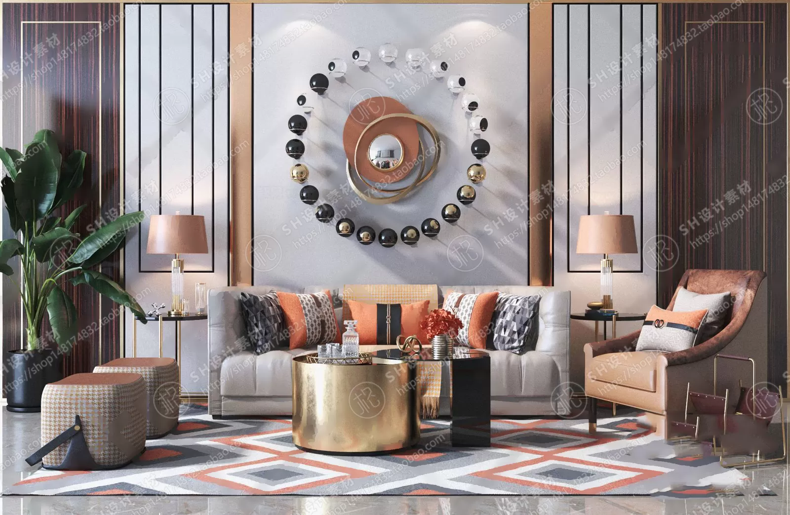 Modern Sofa – 3D Models – 0049