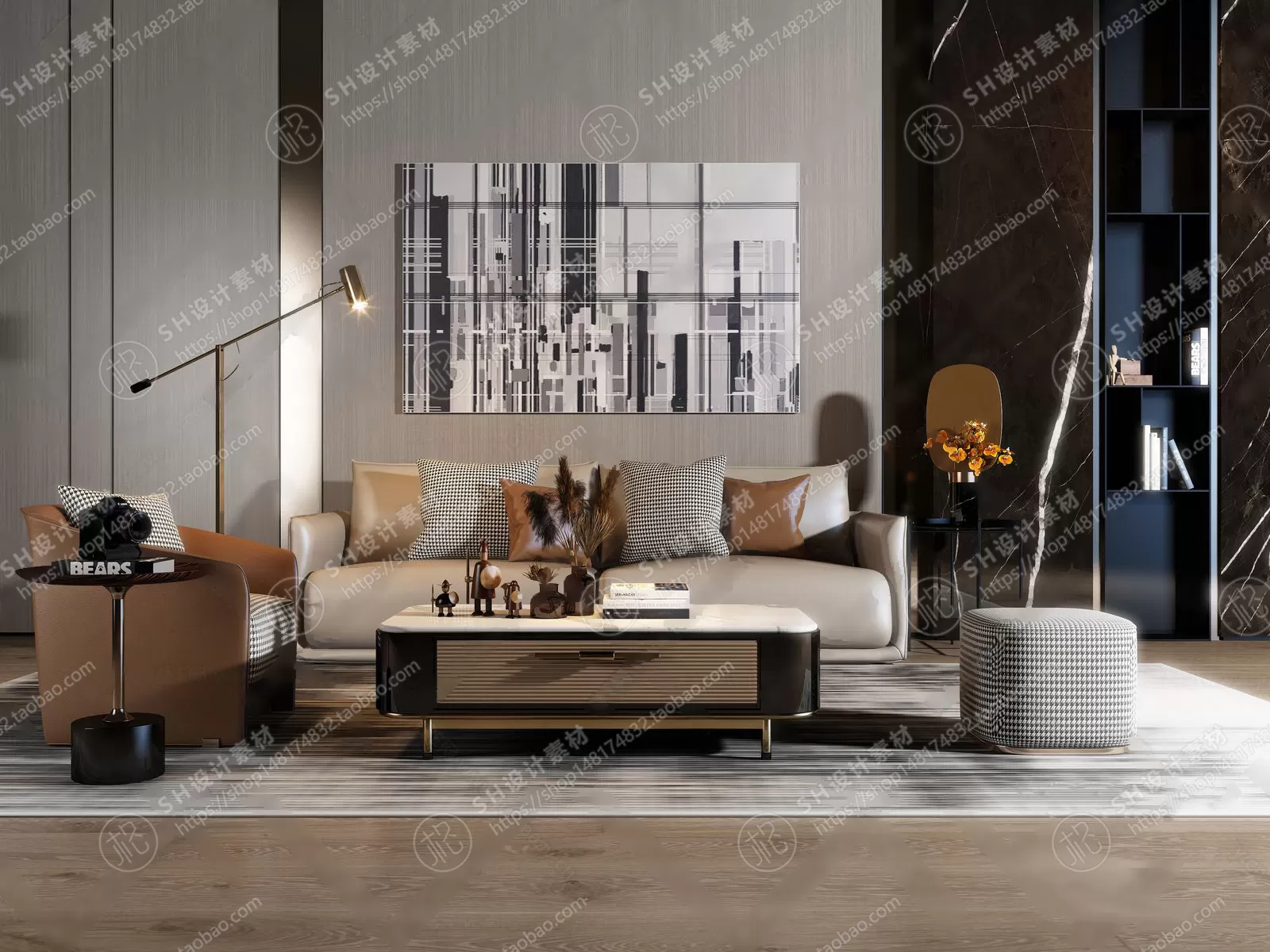 Modern Sofa – 3D Models – 0054