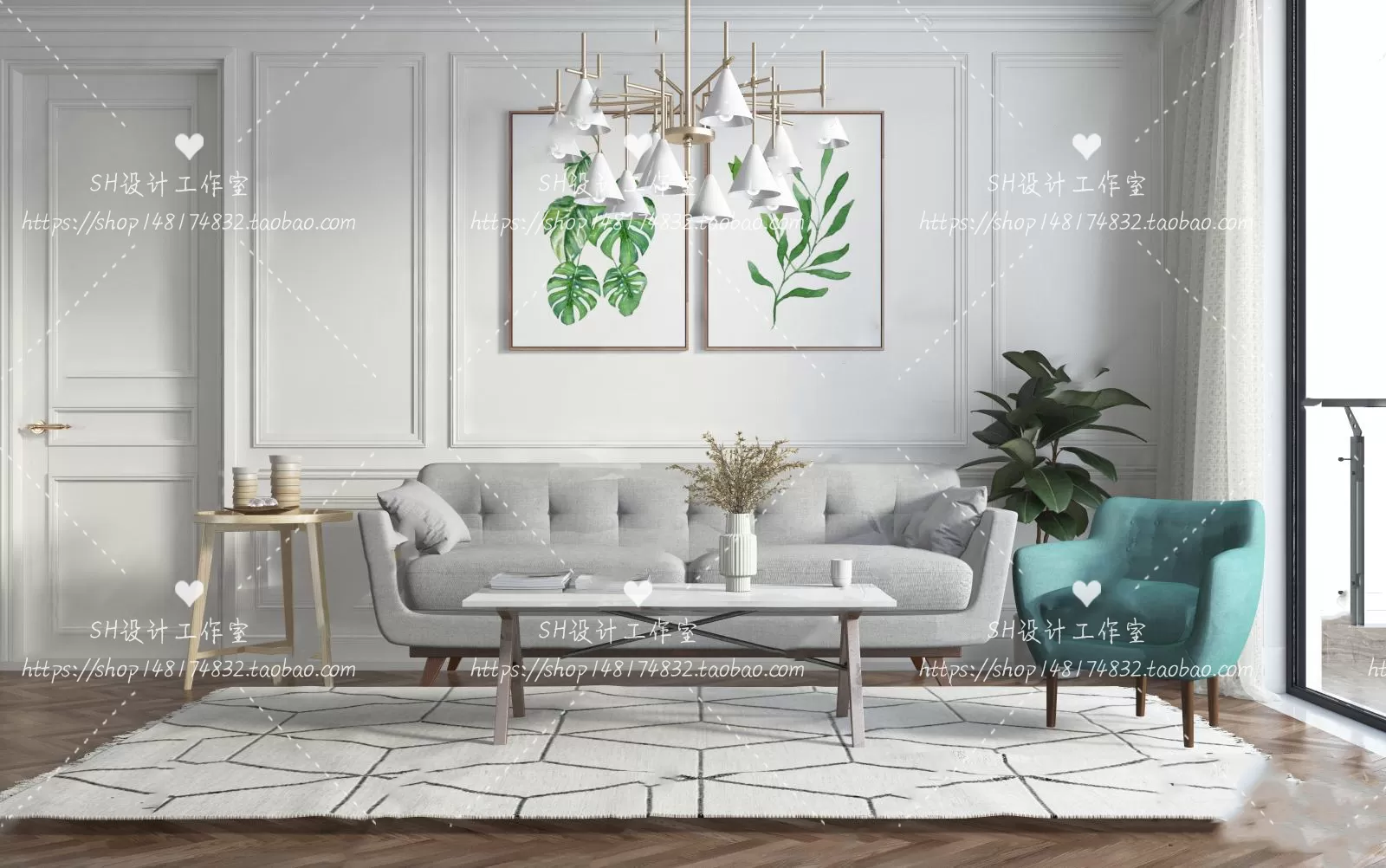 Modern Sofa – 3D Models – 0205