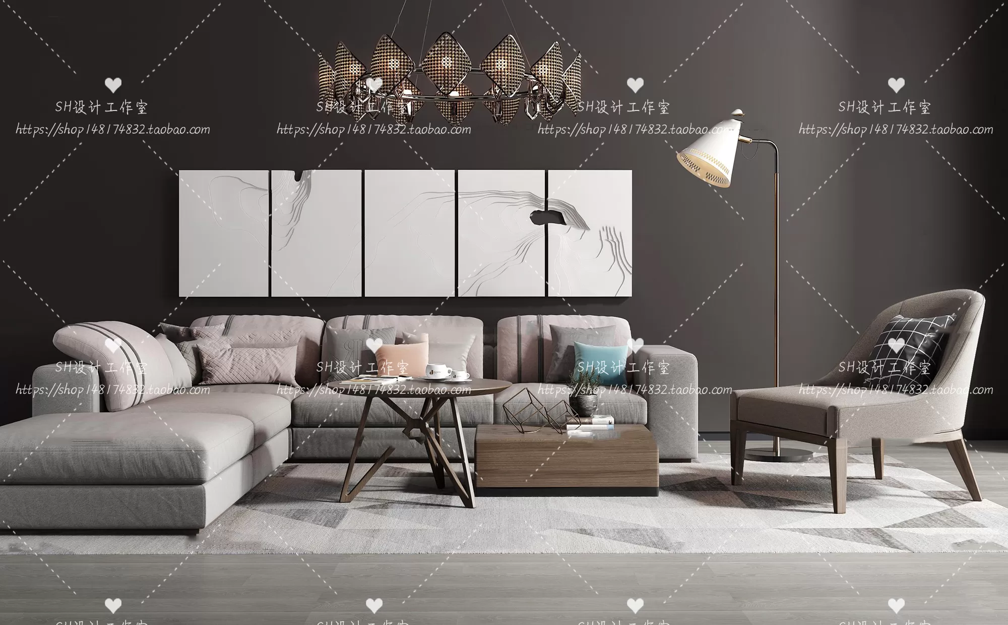 Modern Sofa – 3D Models – 0207