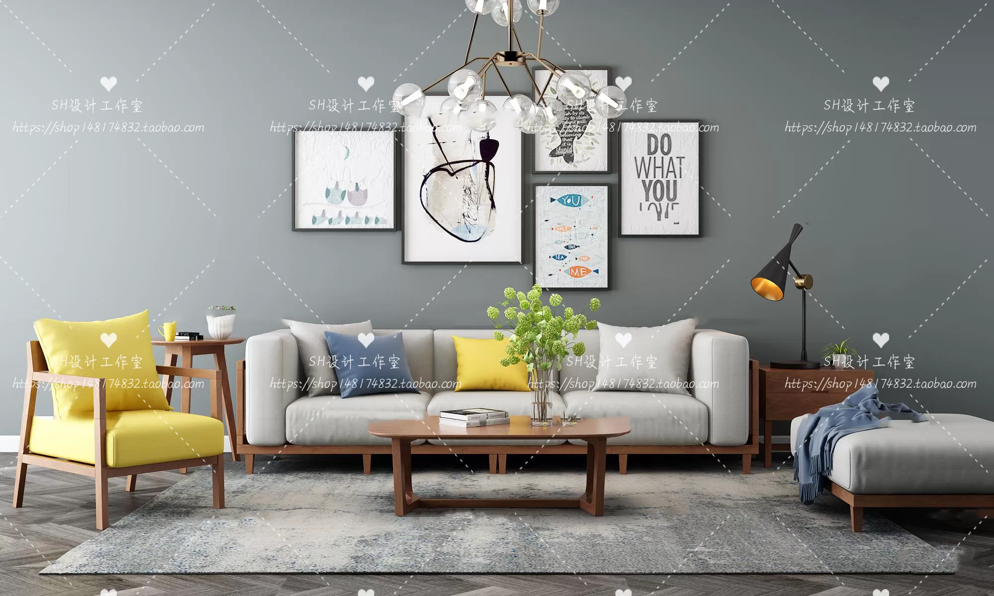 Modern Sofa – 3D Models – 0227