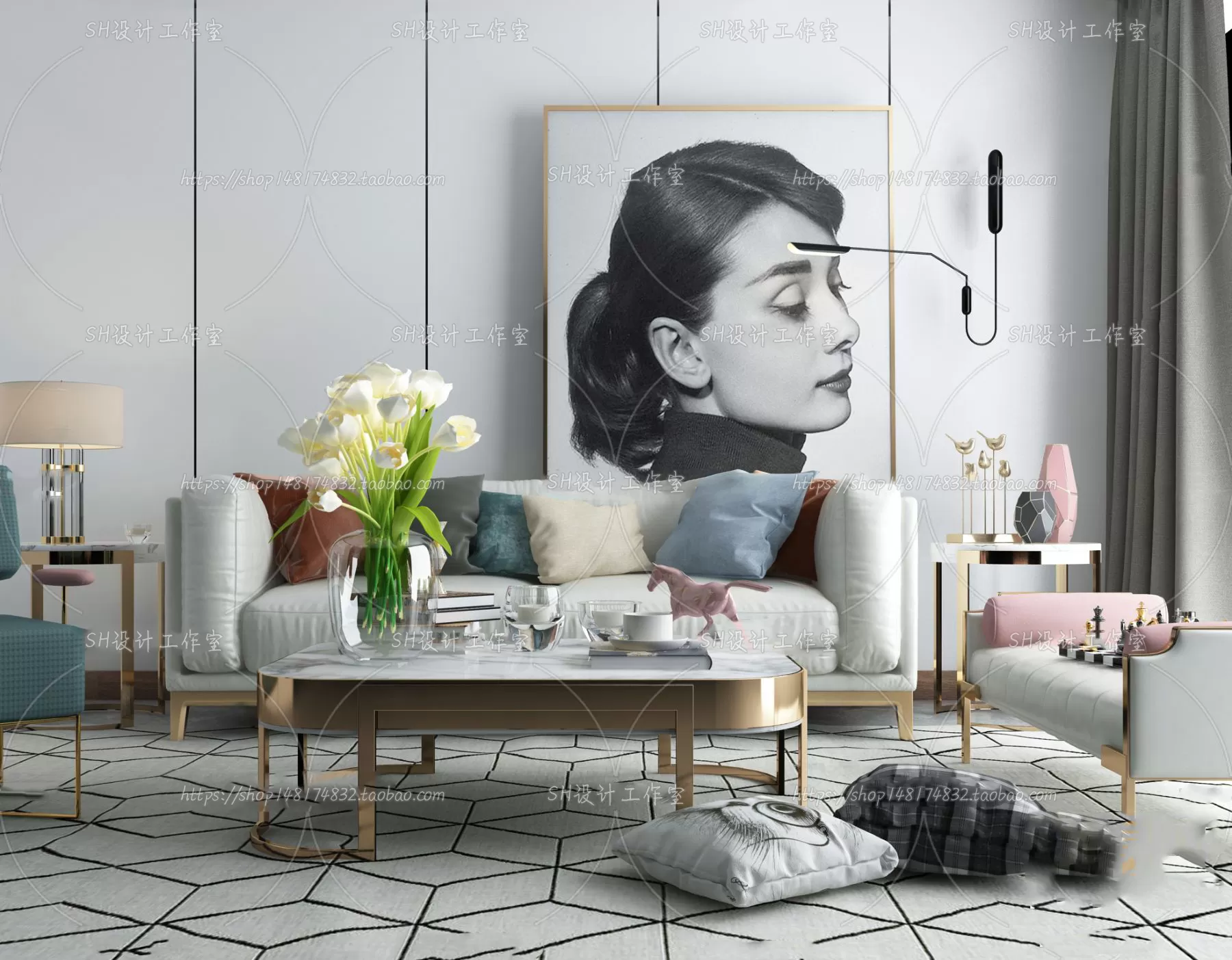 Modern Sofa – 3D Models – 0262