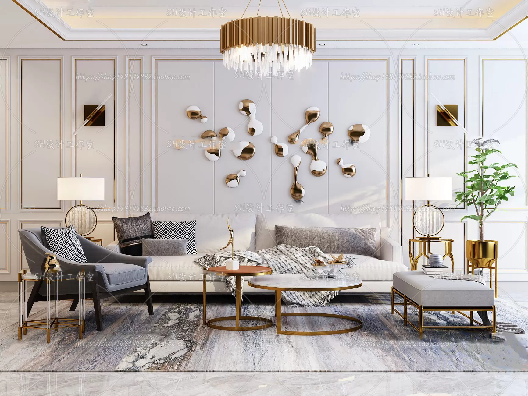 Modern Sofa – 3D Models – 0263