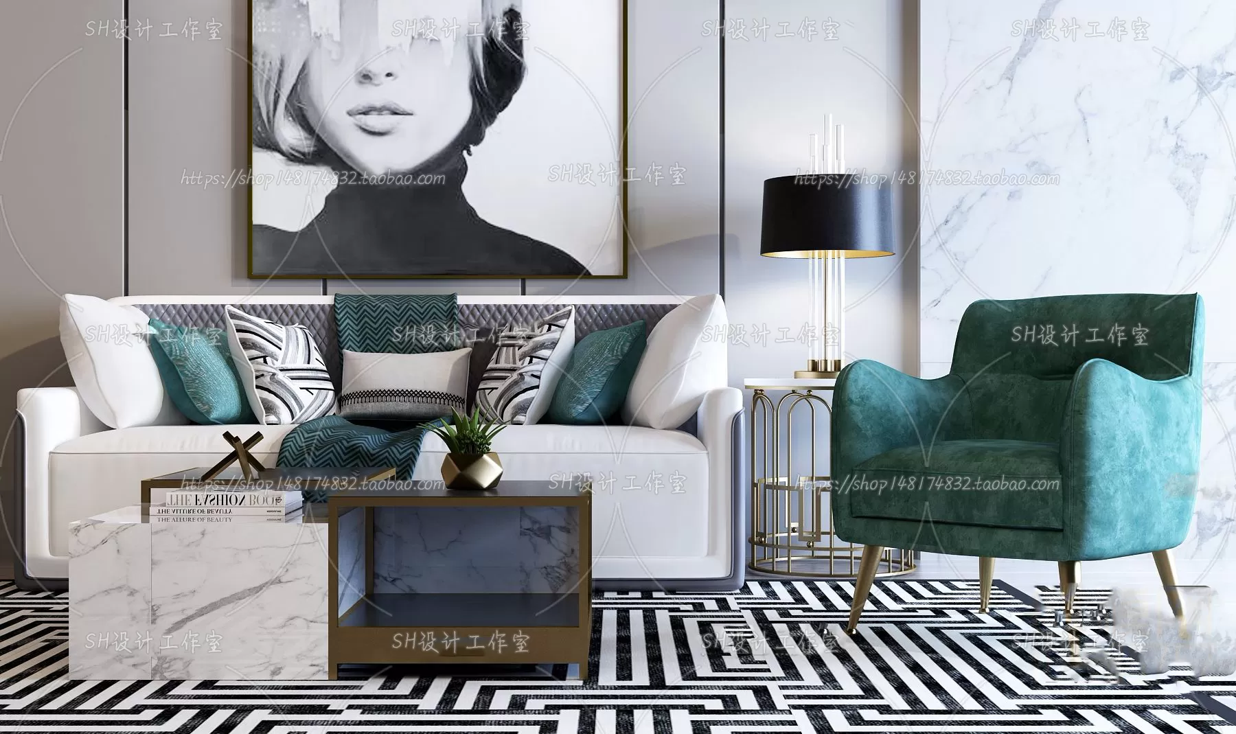 Modern Sofa – 3D Models – 0264