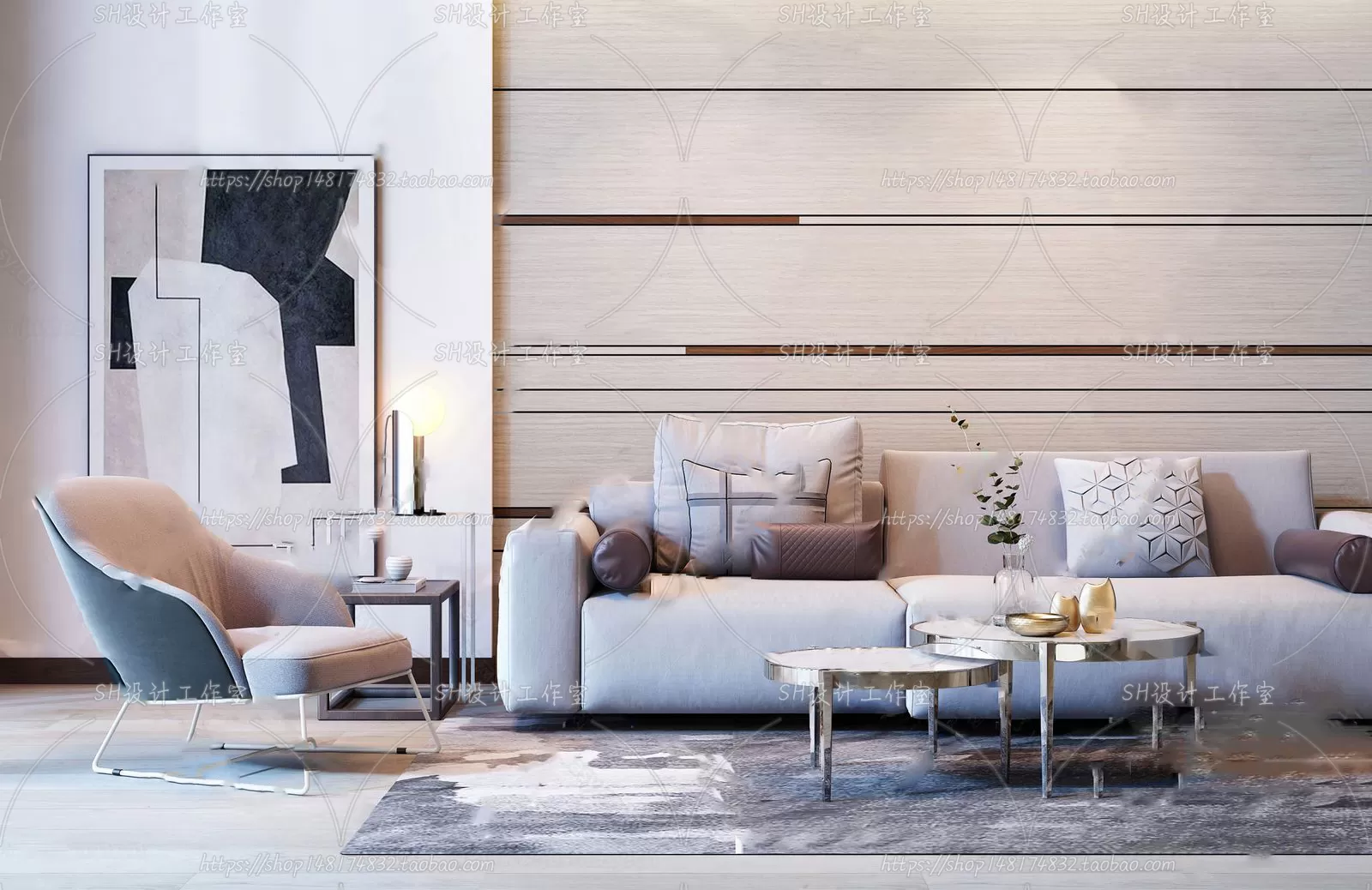 Modern Sofa – 3D Models – 0276