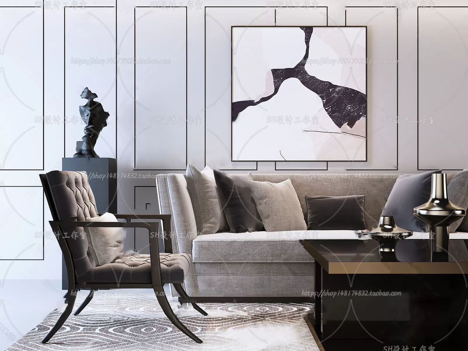 Modern Sofa – 3D Models – 0278