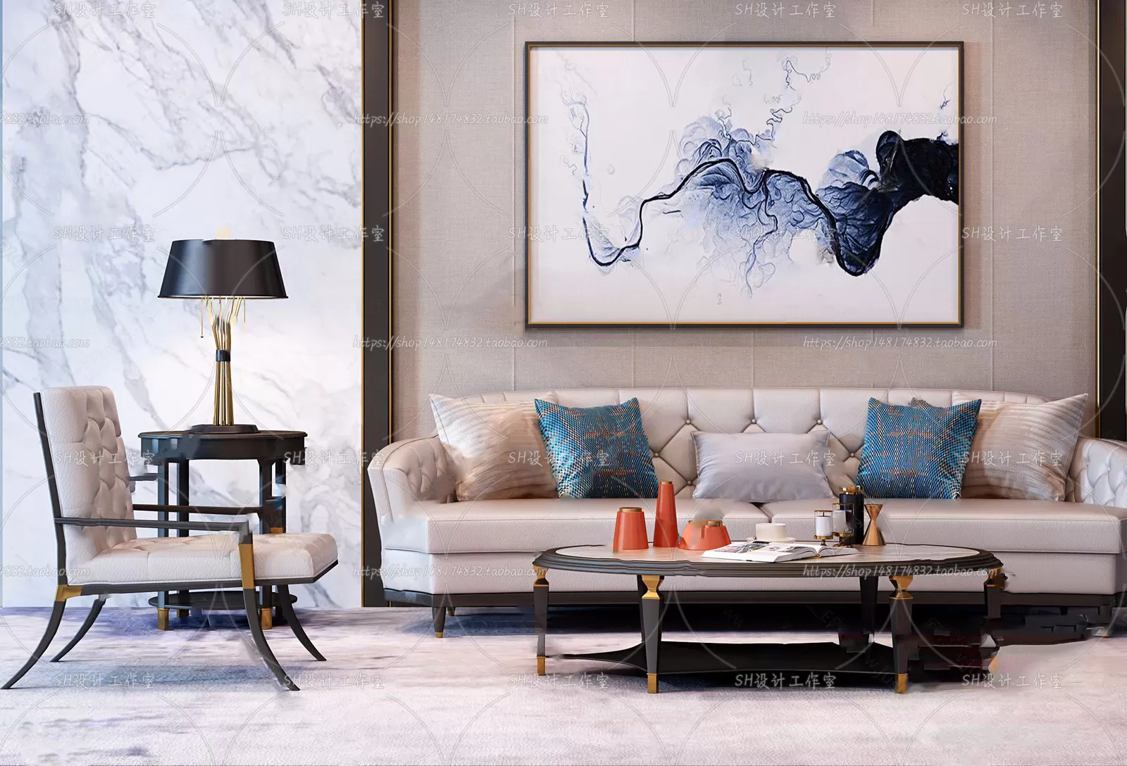 Modern Sofa – 3D Models – 0282