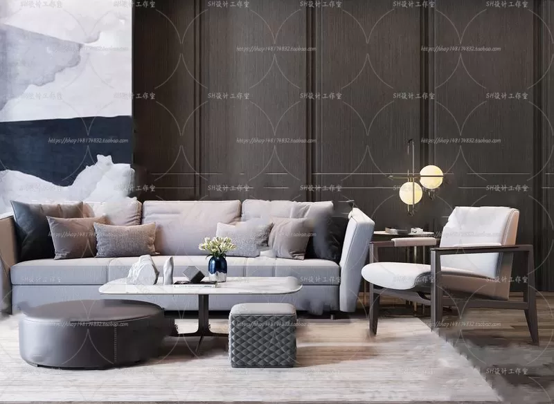 Modern Sofa – 3D Models – 0284