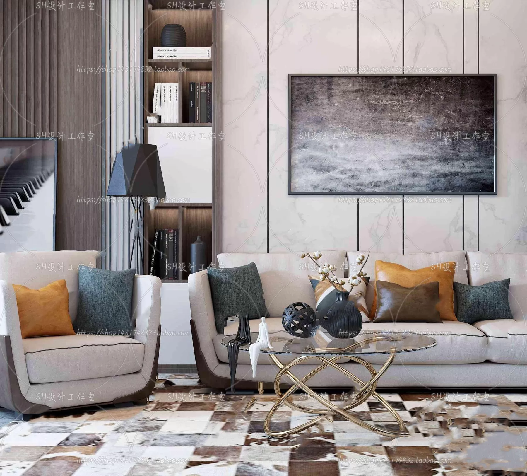 Modern Sofa – 3D Models – 0296