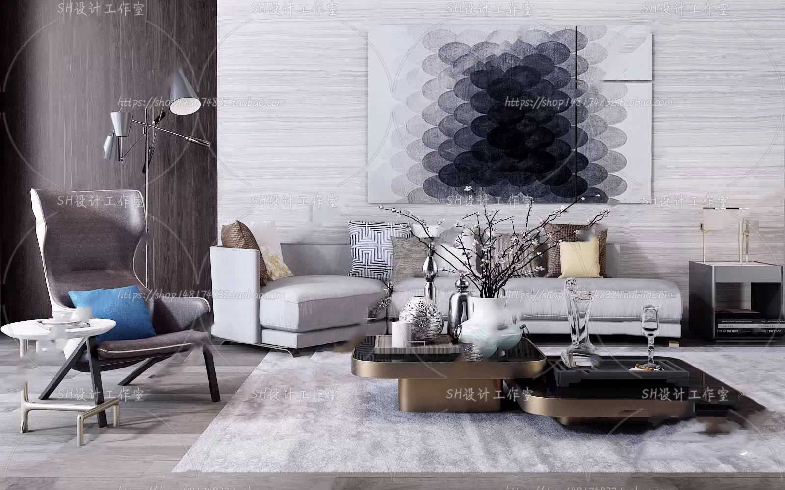 Modern Sofa – 3D Models – 0297