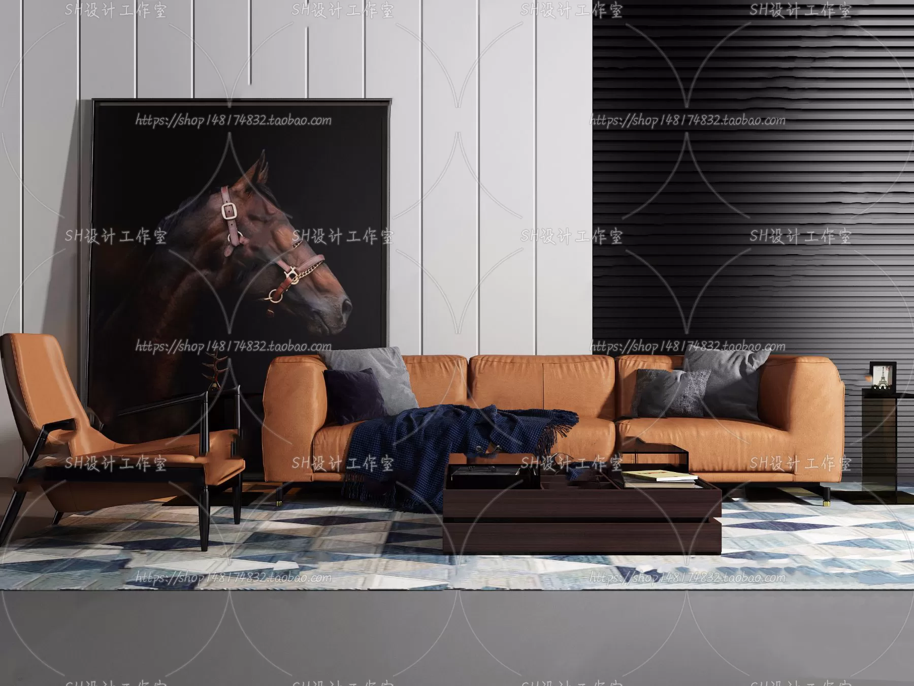 Modern Sofa – 3D Models – 0332