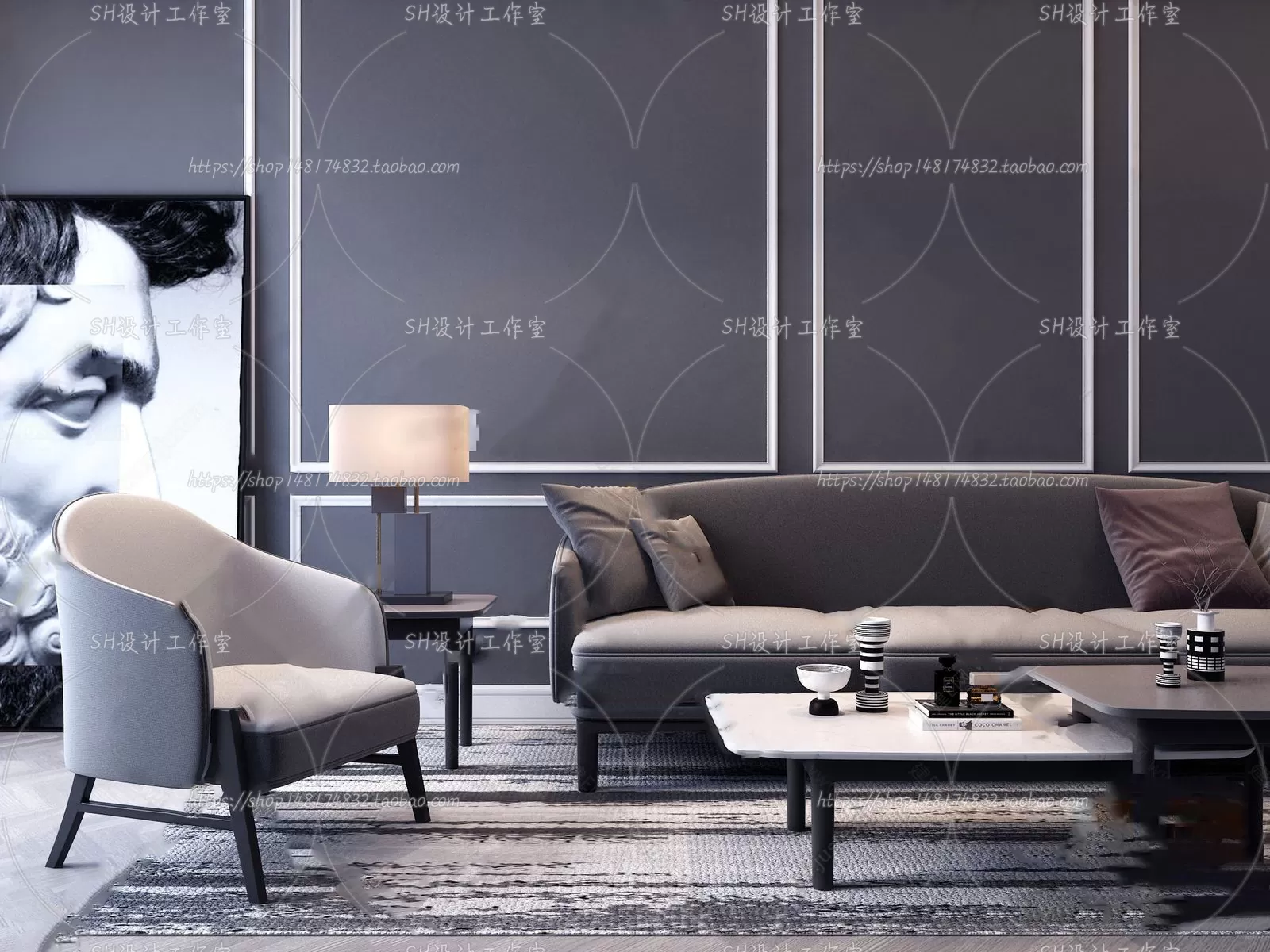 Modern Sofa – 3D Models – 0340