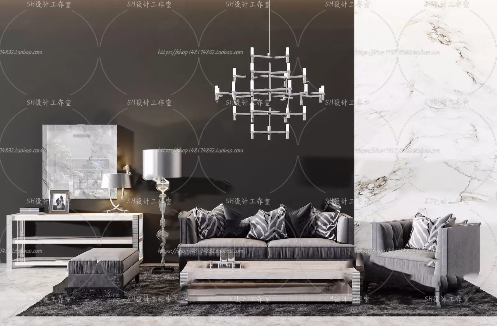 Modern Sofa – 3D Models – 0341