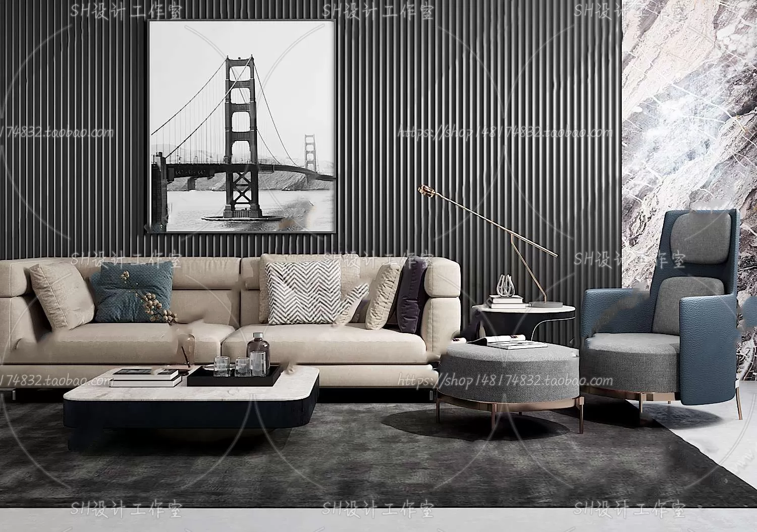 Modern Sofa – 3D Models – 0355