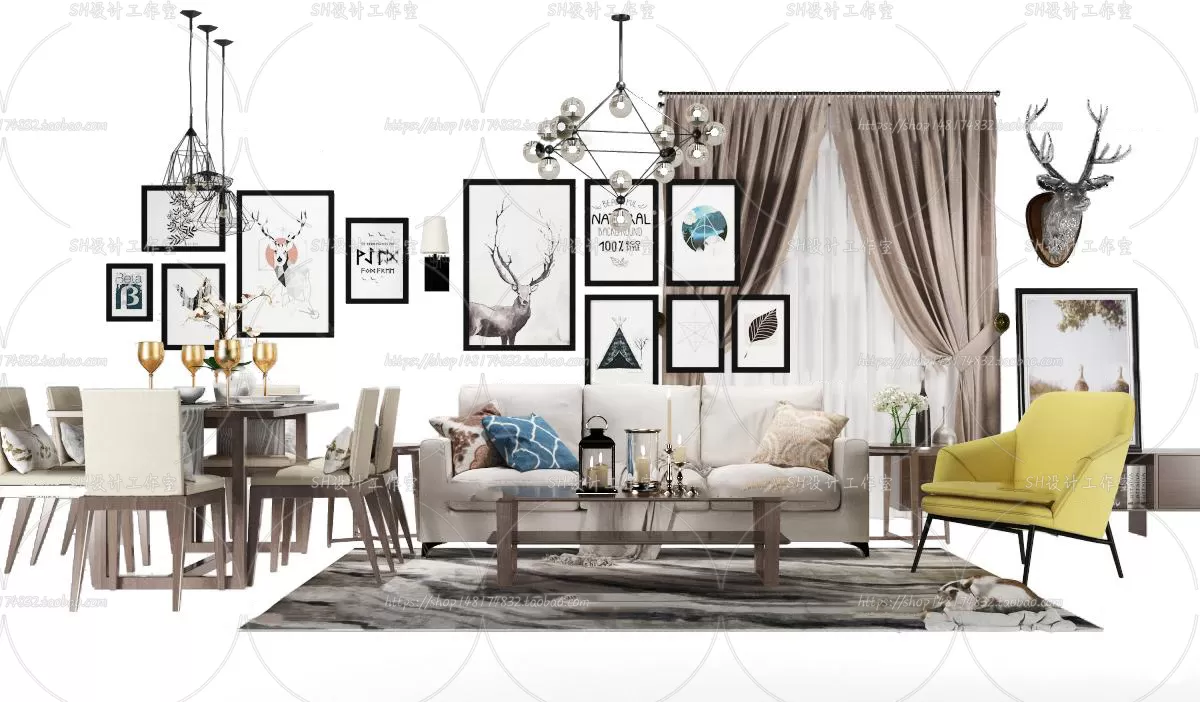 Modern Sofa – 3D Models – 0357