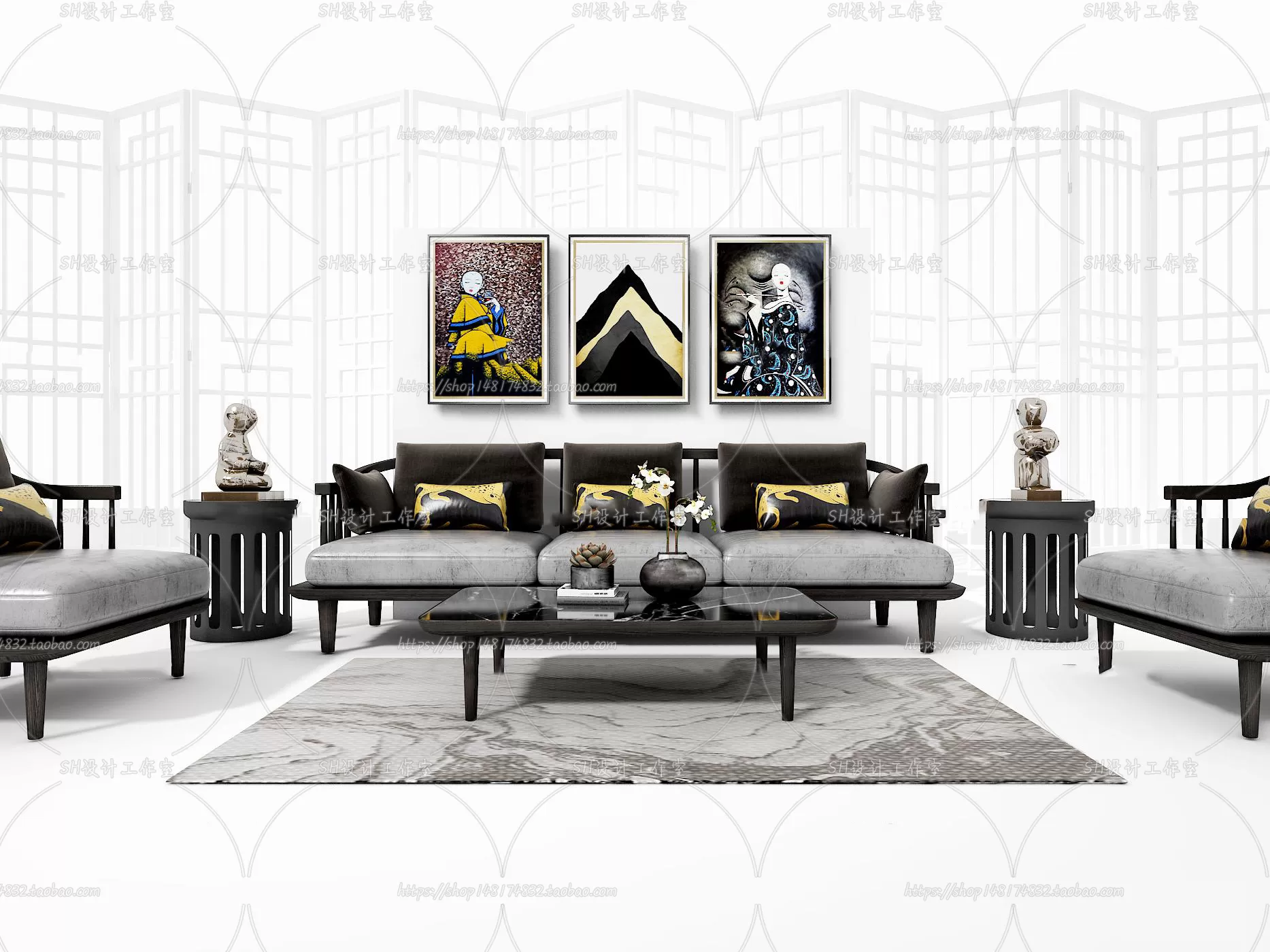 Modern Sofa – 3D Models – 0370