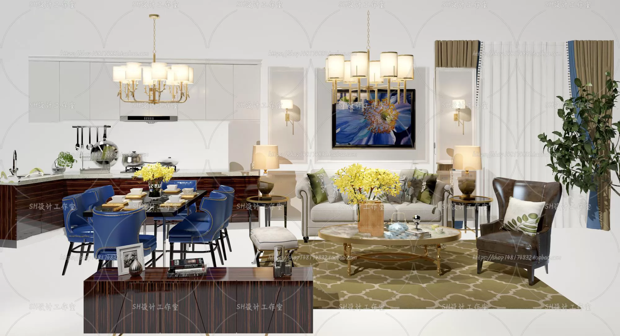 Modern Sofa – 3D Models – 0382